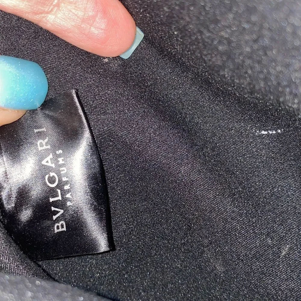 Bvlgari parfums Black travel Toiletry cosmetic bag with handle